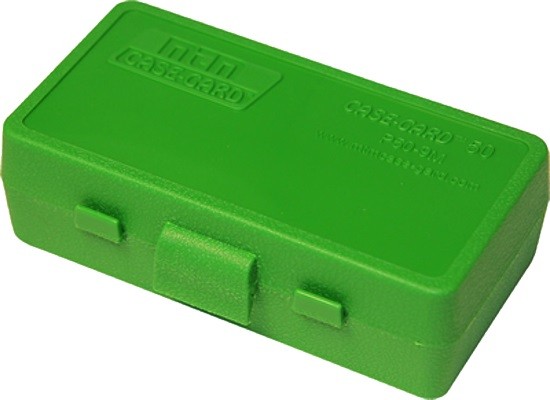 MTM Patronenbox mit Klappdeckel P50-45-10 50 RDS Clear-Green 44 Mag VE 24